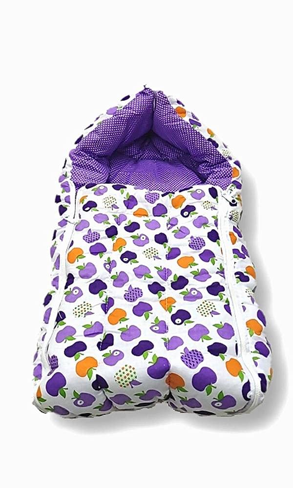 AWEJOY New Born Baby Super Soft Sleeping Bag with Mattress (0-6 Months) (Purple)