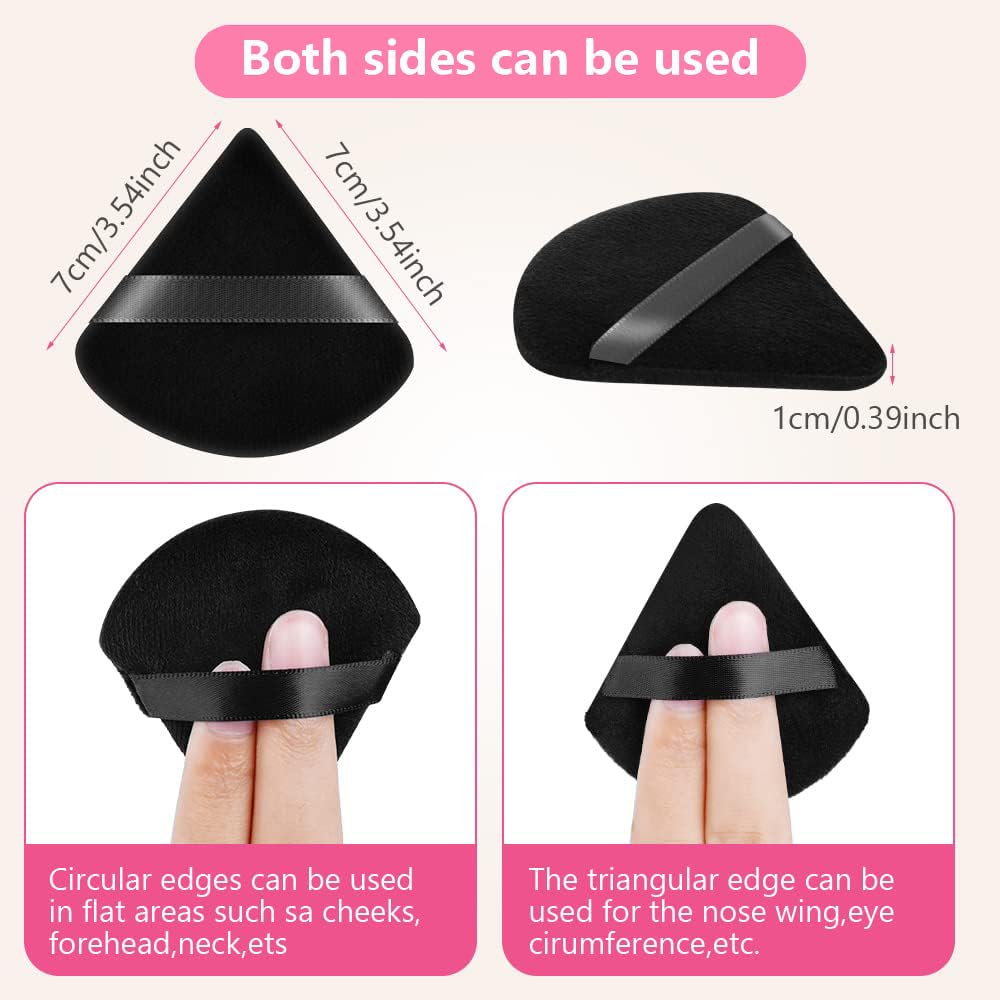 Suake Triangle Powder Puff: Soft, Reusable, and Versatile for Flawless Makeup Application