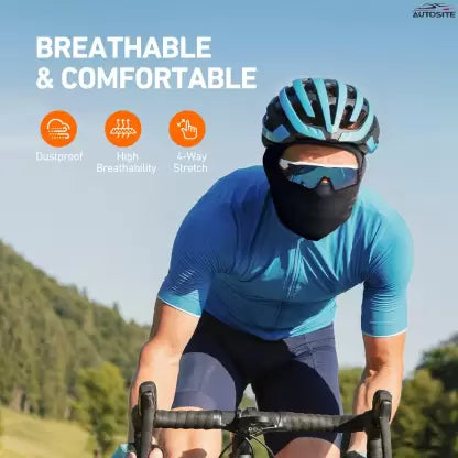 AUTOSITE Black Balaclava Face Mask - Unisex, Free Size