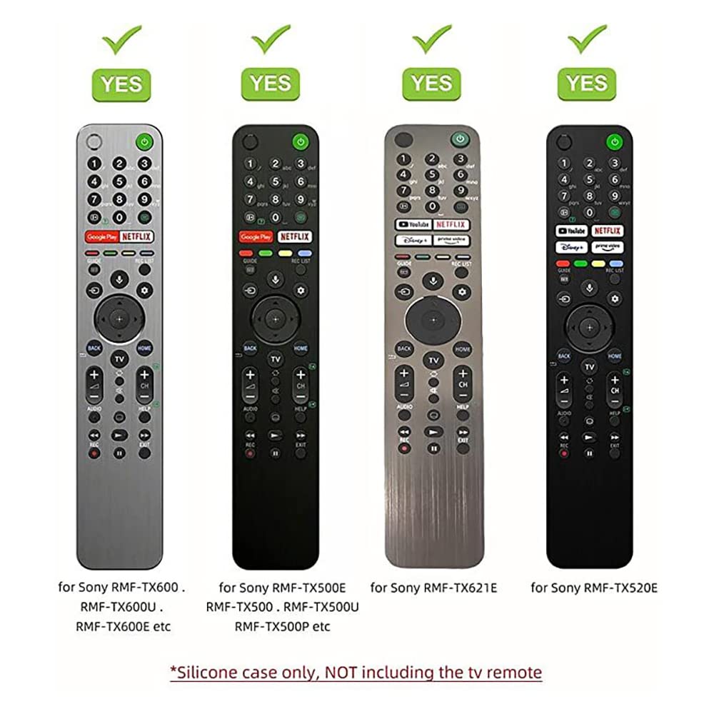 ETUZI Silicone Remote Cover Compatible for Sony Voice RMF-TX600U RMF-TX500E Smart TV Remote Control Remote Case with Loop