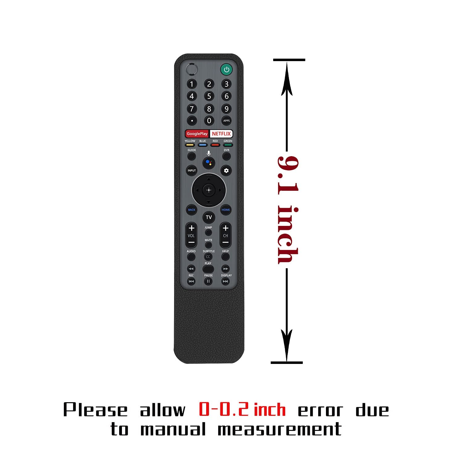 ETUZI Silicone Remote Cover Compatible for Sony Voice RMF-TX600U RMF-TX500E Smart TV Remote Control Remote Case with Loop