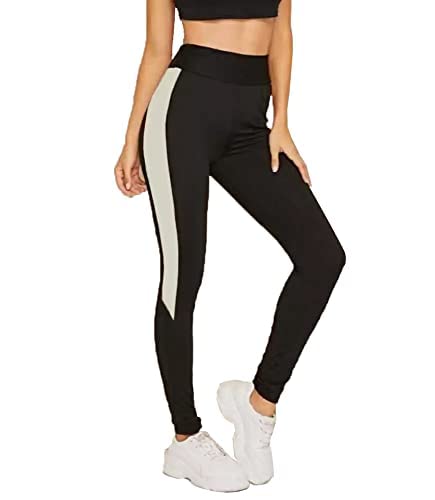 Accustyle Women's Regular Sports Fitness Yoga Gym Wear Track Pant (Black & White , Black & Grey)