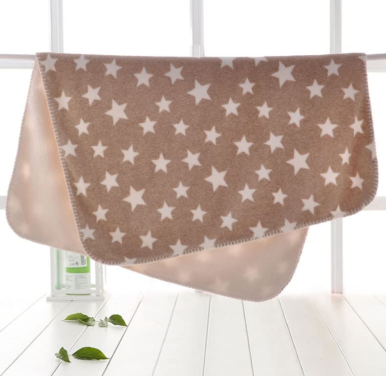 AWEJOY New Born All Season Ultra Soft Baby Blanket for Babies | Baby Wrapper Cum Baby Bedding Set (Brown Star)