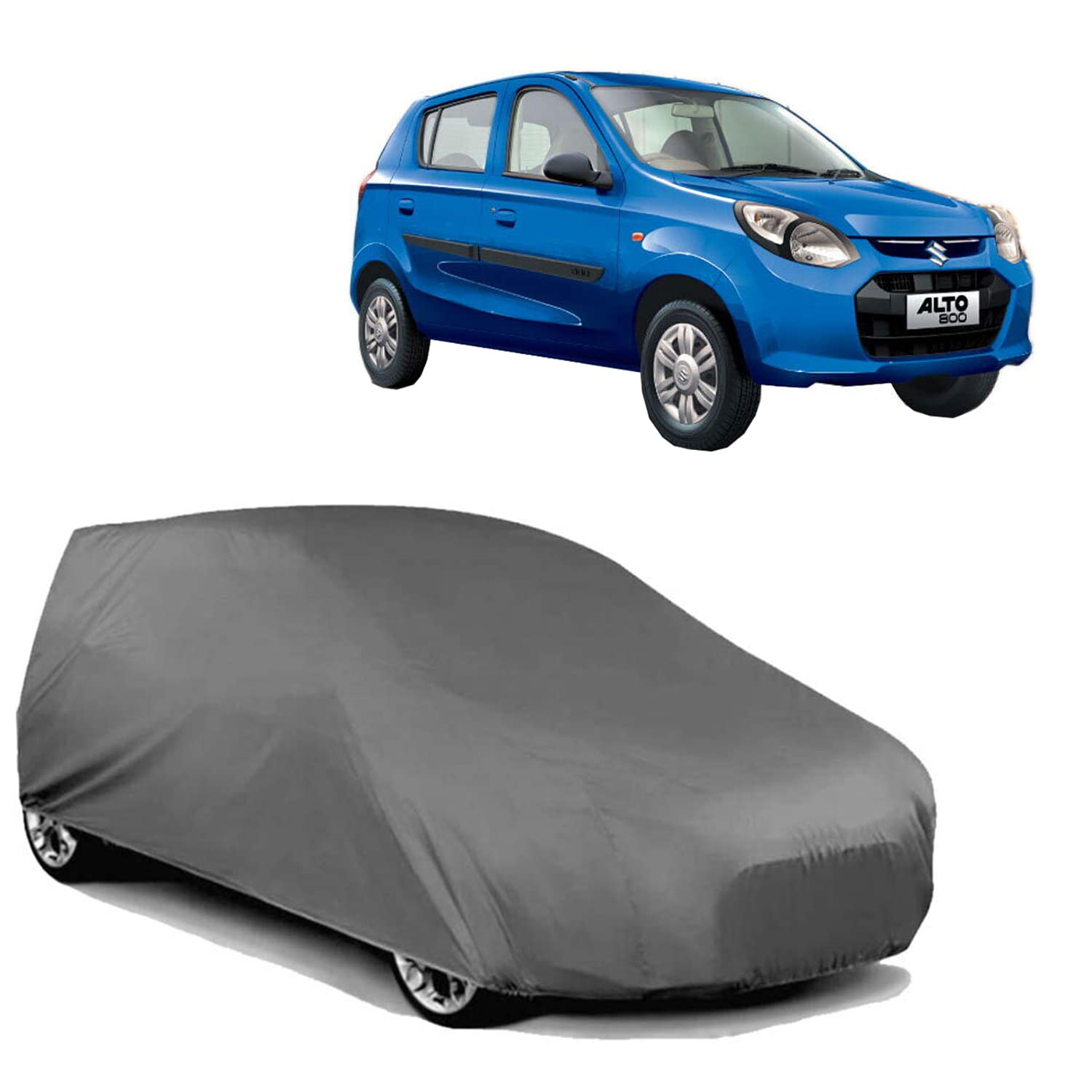 AUTOFRILL Water Resistant Car Cover for Maruti Suzuki Alto 800 Dustproof, UV Protection, Car Body Cover (Grey) (for Maruti Suzuki Alto 800)