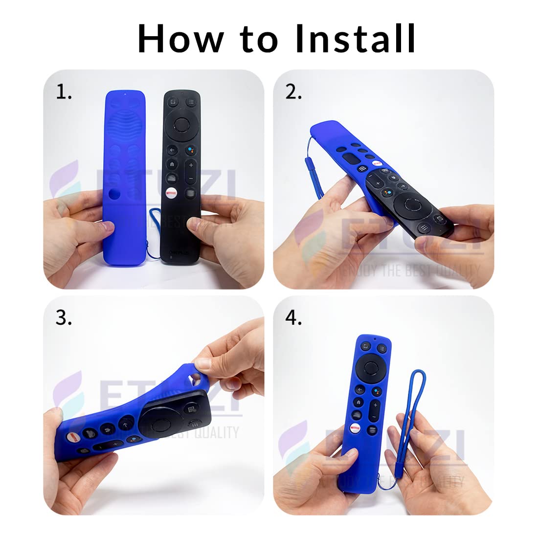 ETUZI Silicone Remote Cover Compatible for Oneplus Q Series|U Series | Y1S | Y1S Edge Smart LED TV 2022 Model Shockproof Remote Case with Loop