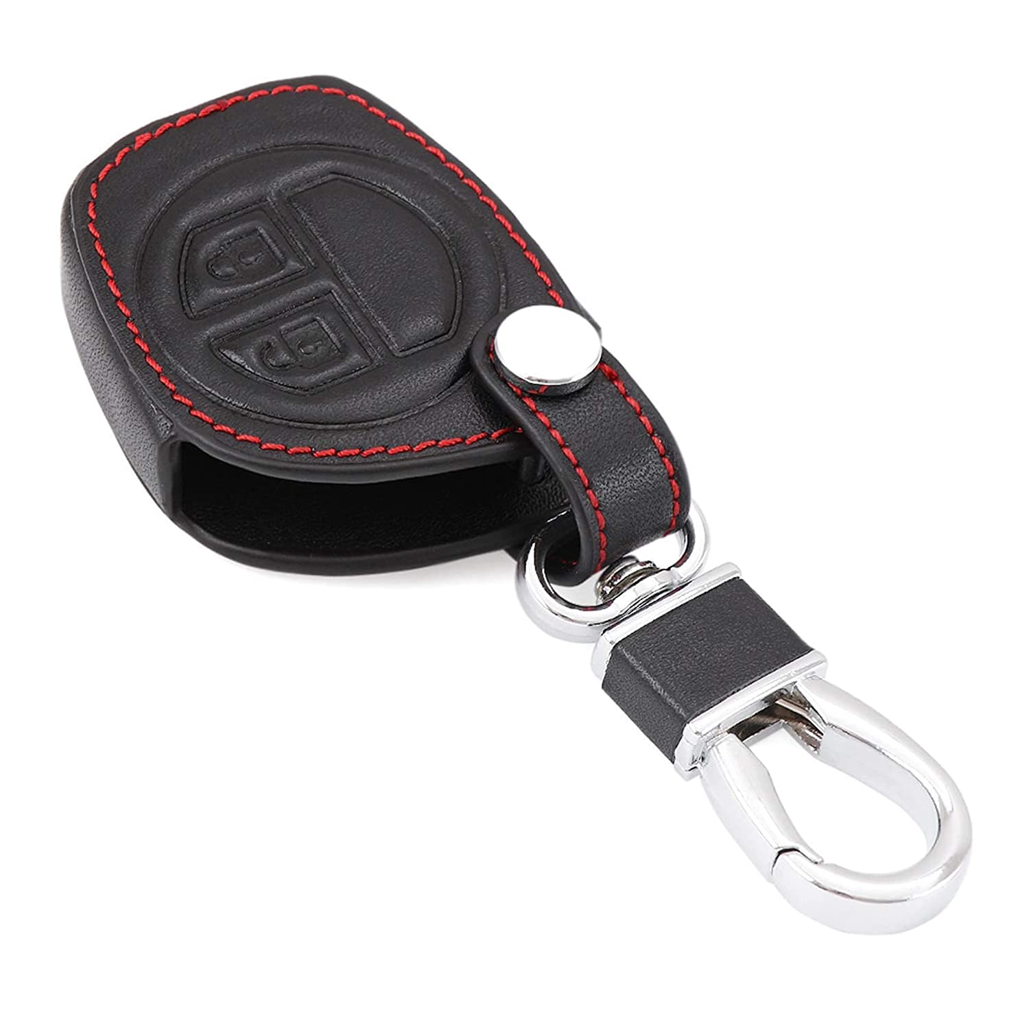 Keycase Car Key Cover (Black & Red) for Maruti Suzuki Swift/Baleno/WagonR/Celerio/Swift Dzire/Breza/Ciaz/Scross Key Cover