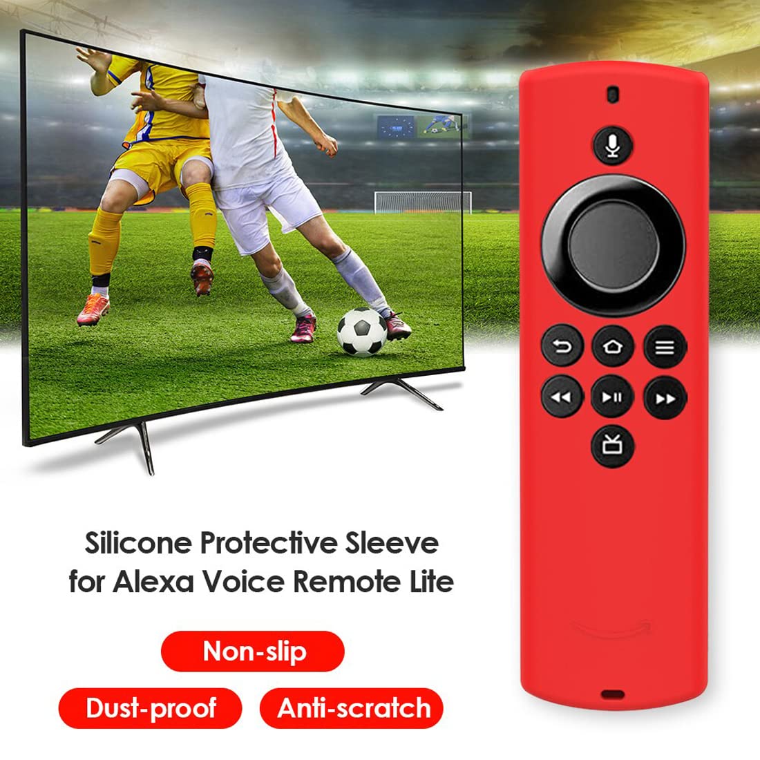 ETUZI Silicone Protective Remote Cover Compatible for Fire TV Stick Light Alexa Voice Remote Cover
