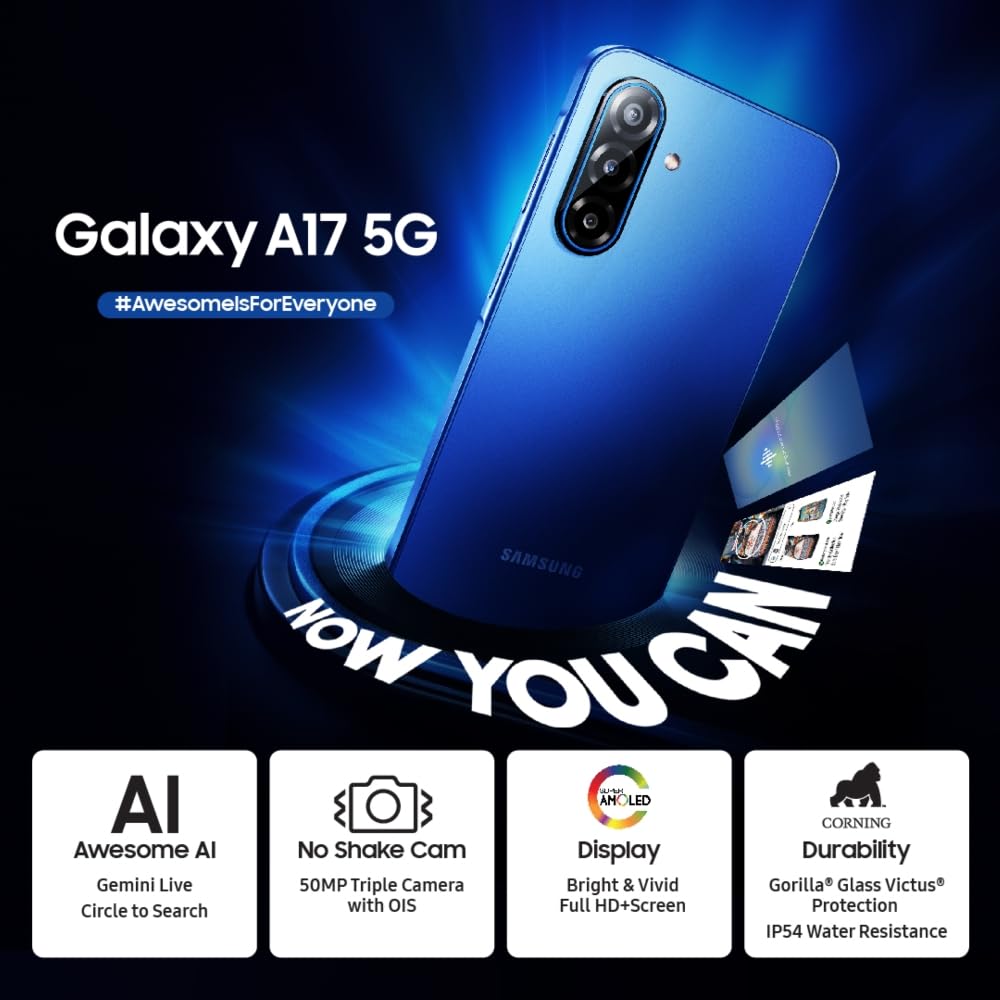Samsung Galaxy A17 5G Black, 8GB RAM, 128GB Storage