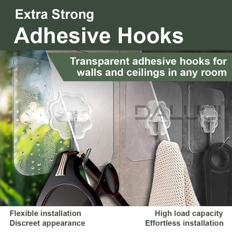 Self Adhesive Wall Hooks,Heavy Duty 10 KG Wall Hooks for Hanging