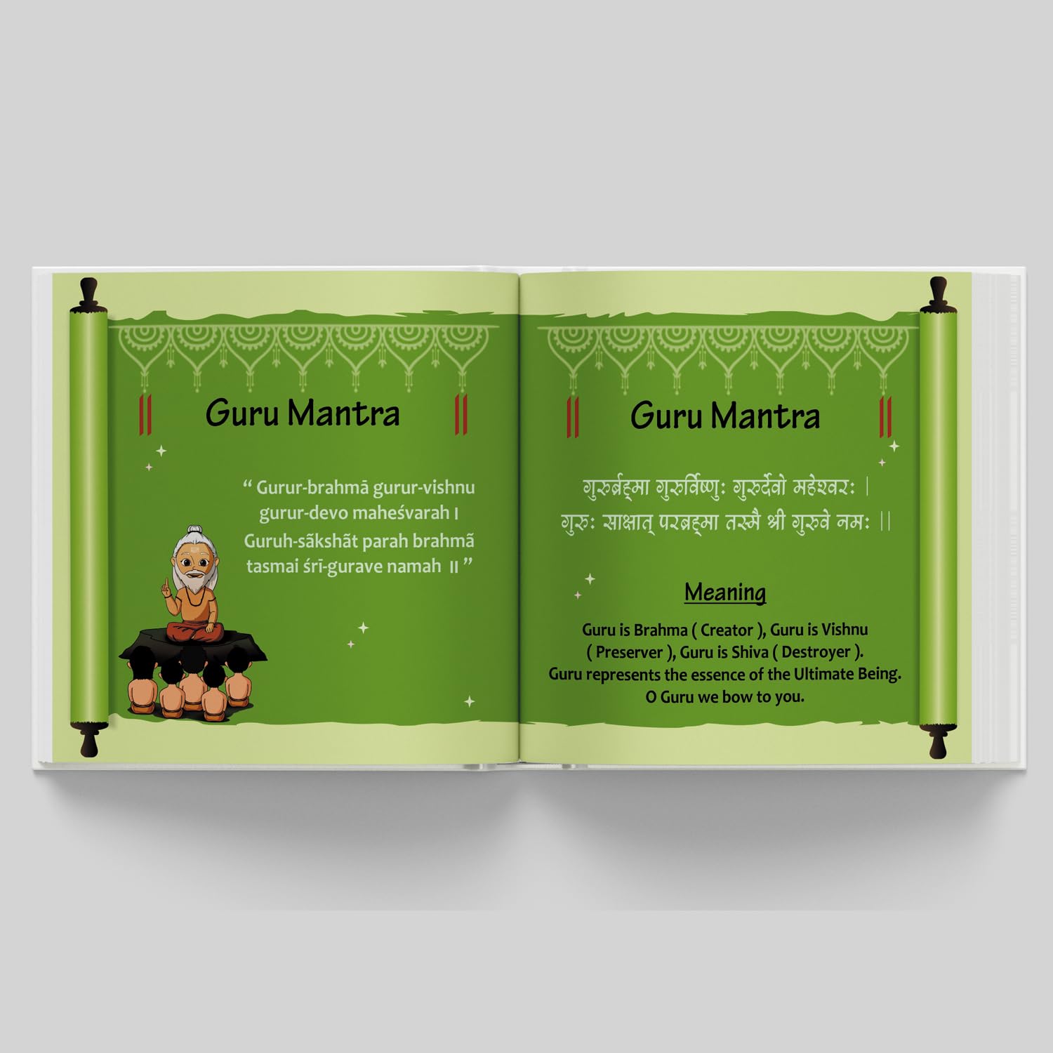 Shlokas & Mantras for Kids | Illustrated Board Book in English, Sanskrit & Hindi | Hindu Prayer & Vedic Mantra Learning | Spiritual & Religious Books