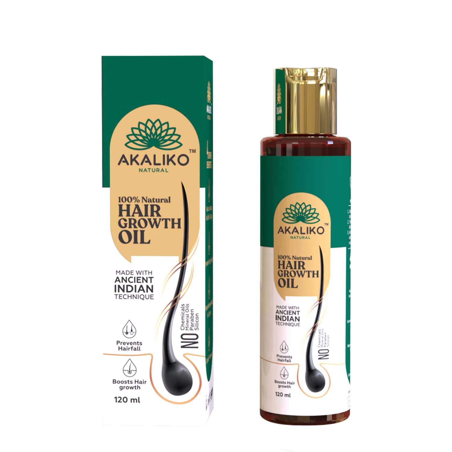 AKALIKO NATURAL Hair Growth Oil for Hair Fall Control & Growth | Repairs Damage & Hair Thinning for Men & Women ? (120ml)