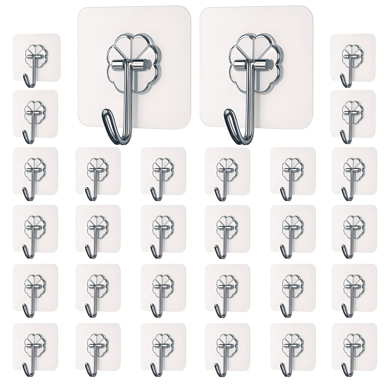 DALUCI Self Adhesive Wall Hooks Heavy Duty Wall Hanger Hook Without Drilling – Nail Free Wall Hooks for Hanging Sticky Hooks for Wall Heavy Items, Kitchen & Bathroom