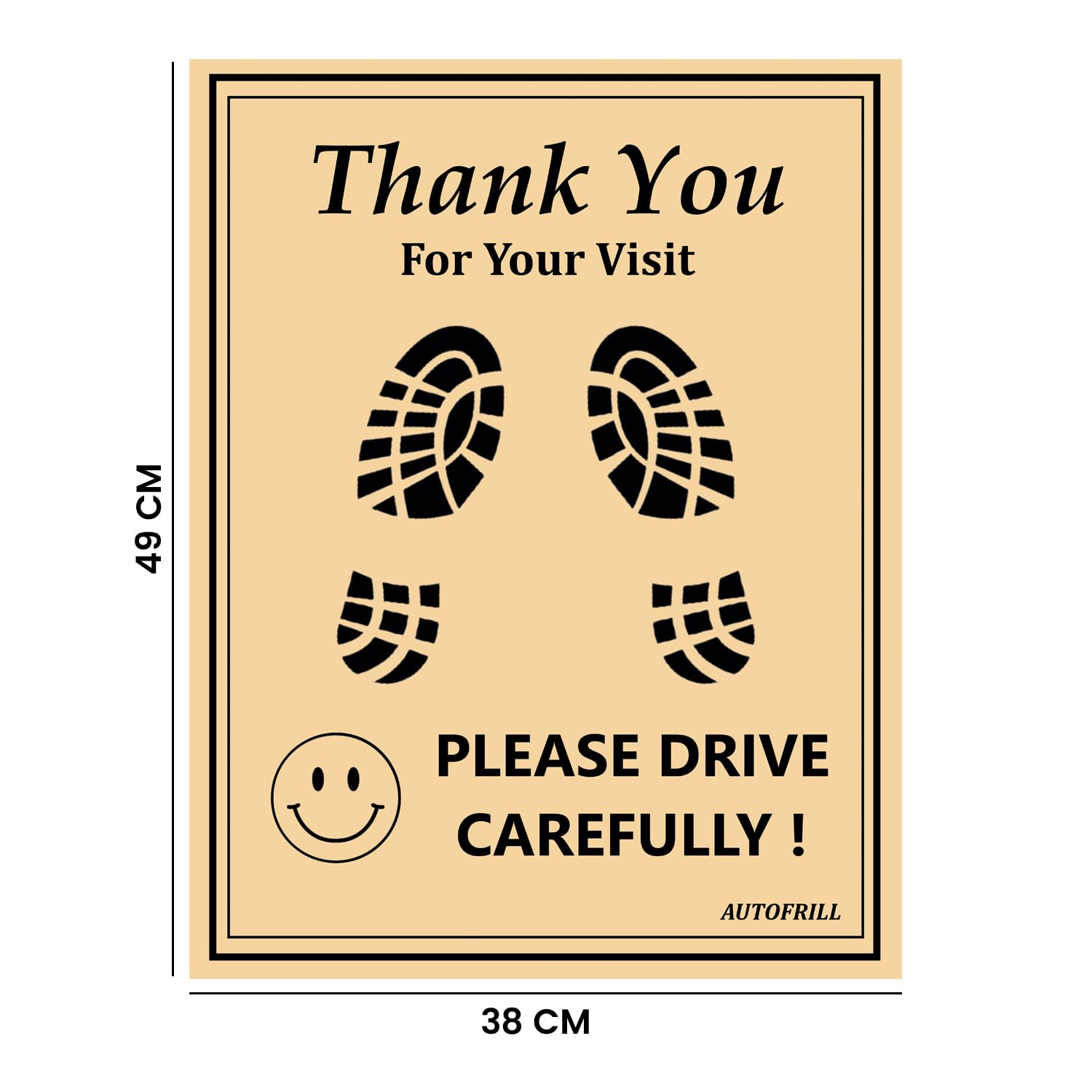 AUTOFRILL 100 Pcs Paper Disposable Universal Car Floor Mat Car Foot Paper Sheets Car Foot Mats Paper Mats for All Cars, Trucks, SUV (Size 49 * 38 CM) (Pack of 100)