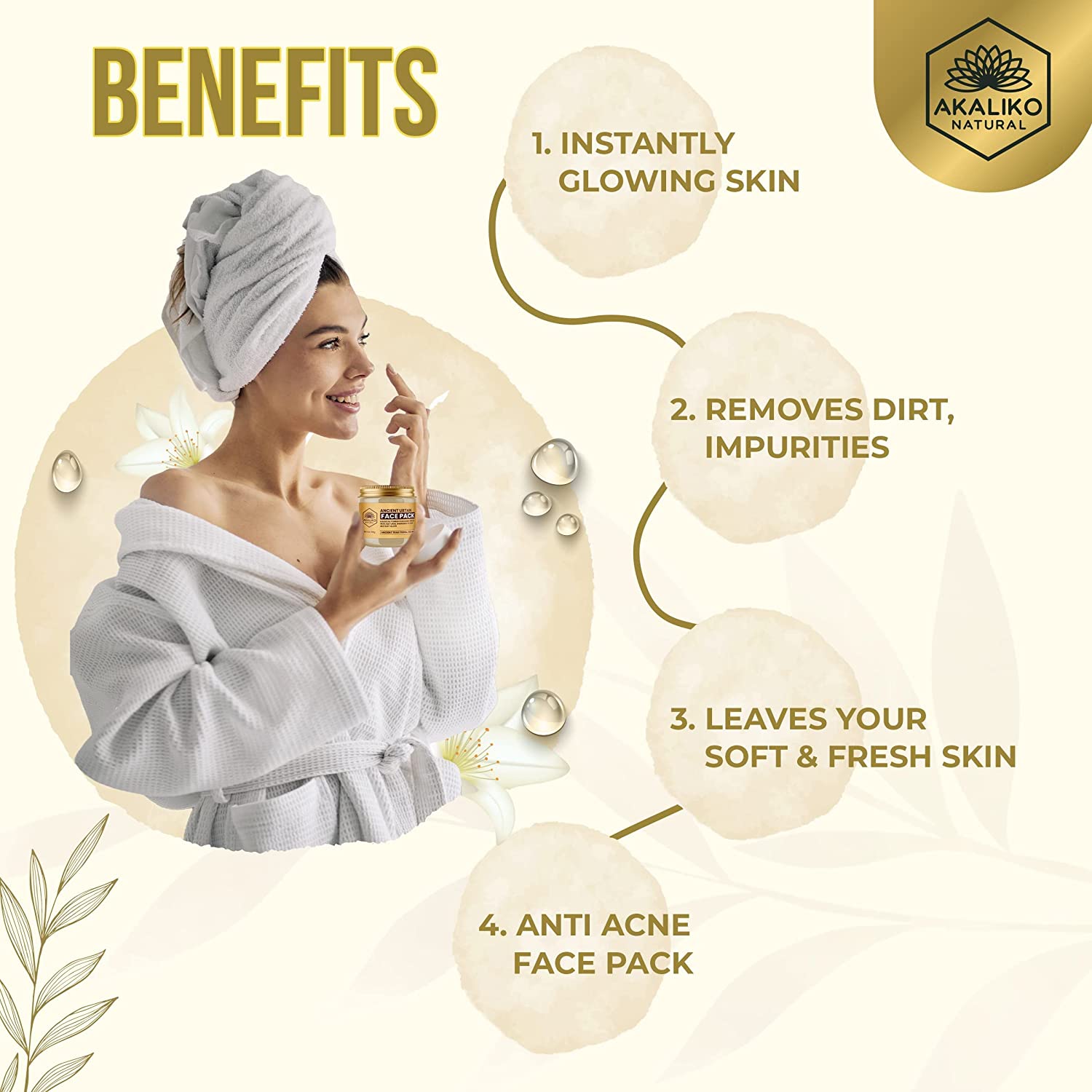 AKALIKO NATURAL Ancient Ubtan Face Pack for Glowing Skin, Pigmentation & Brightening
