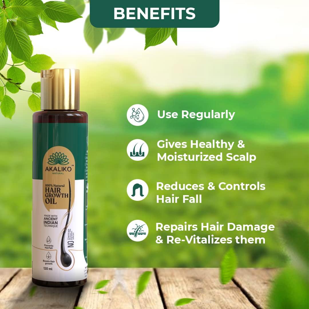 AKALIKO NATURAL Hair Growth Oil for Hair Fall Control & Growth | Repairs Damage & Hair Thinning for Men & Women ? (120ml)