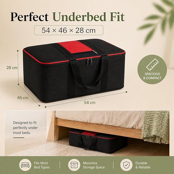 2 Pack Underbed Storage Bags for Clothes.