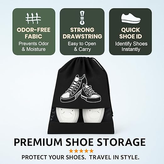 Shoe Bags for Travel & Storage,Heavy Duty & Premium Quality