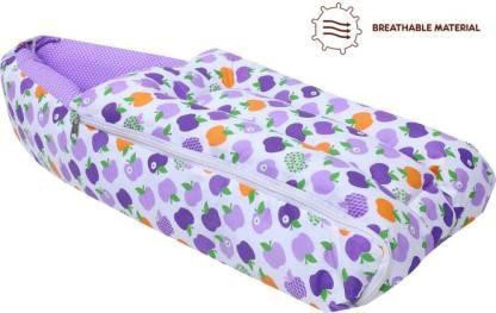 AWEJOY New Born Baby Super Soft Sleeping Bag with Mattress (0-6 Months) (Purple)