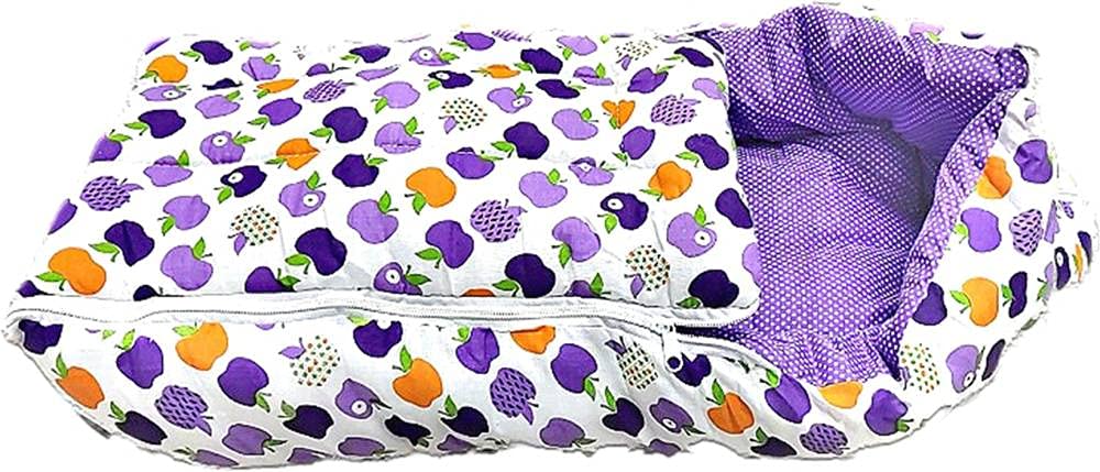 AWEJOY New Born Baby Super Soft Sleeping Bag with Mattress (0-6 Months) (Purple)