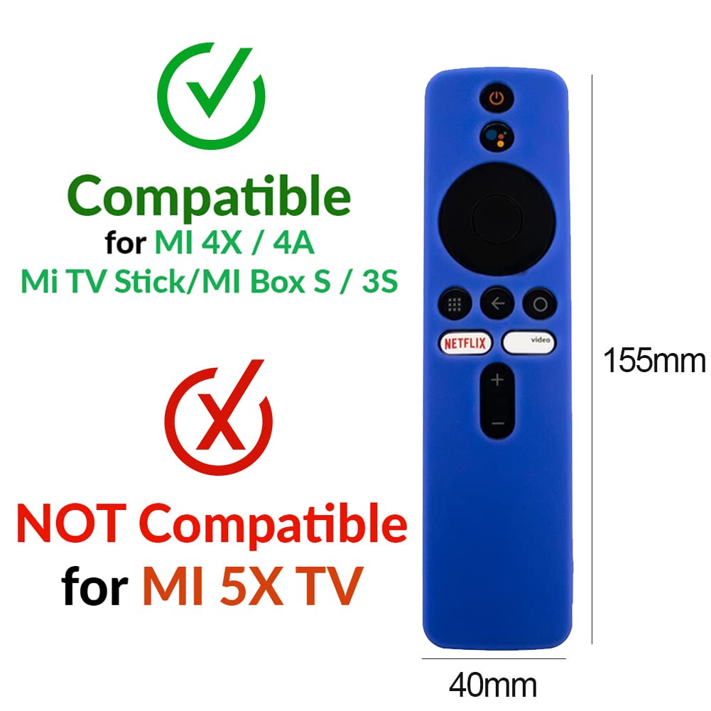ETUZI Silicone Case Cover for Mi TV Stick | MI Box S | 3S Compatible for MI 4X | 4A Smart LED TV (Only Netflix & Prime Video/Live Button)