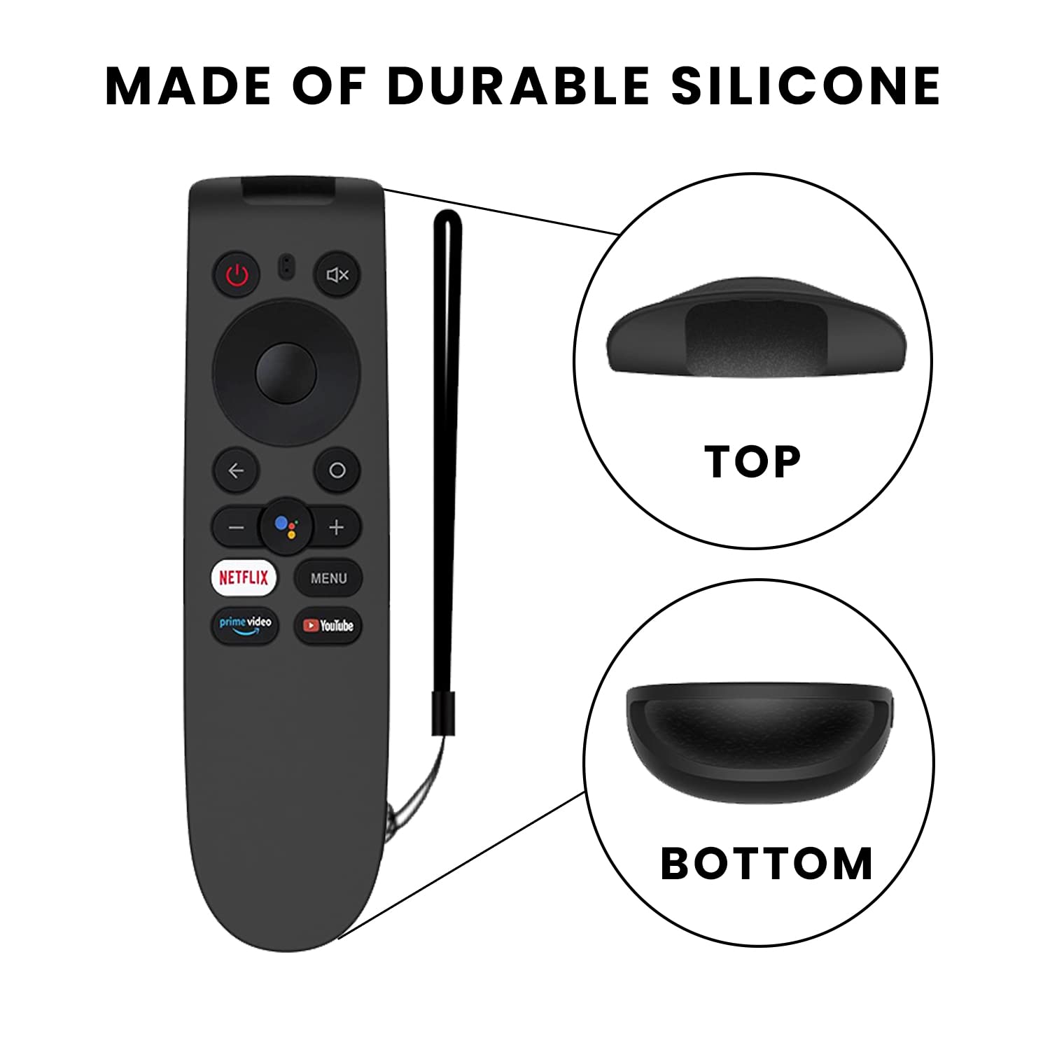 ETUZI Silicone Remote Cover for ONE Plus LED TV Remote Control Remote Case for 1+ Y Series LED Smart TV 32 inches [32Y1] 43 inches [43Y1] with Netflix YouTube Function