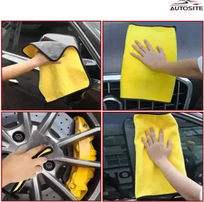 AUTOSITE Microfiber Vehicle Washing Cloth  (Pack Of 2, 550 GSM)
