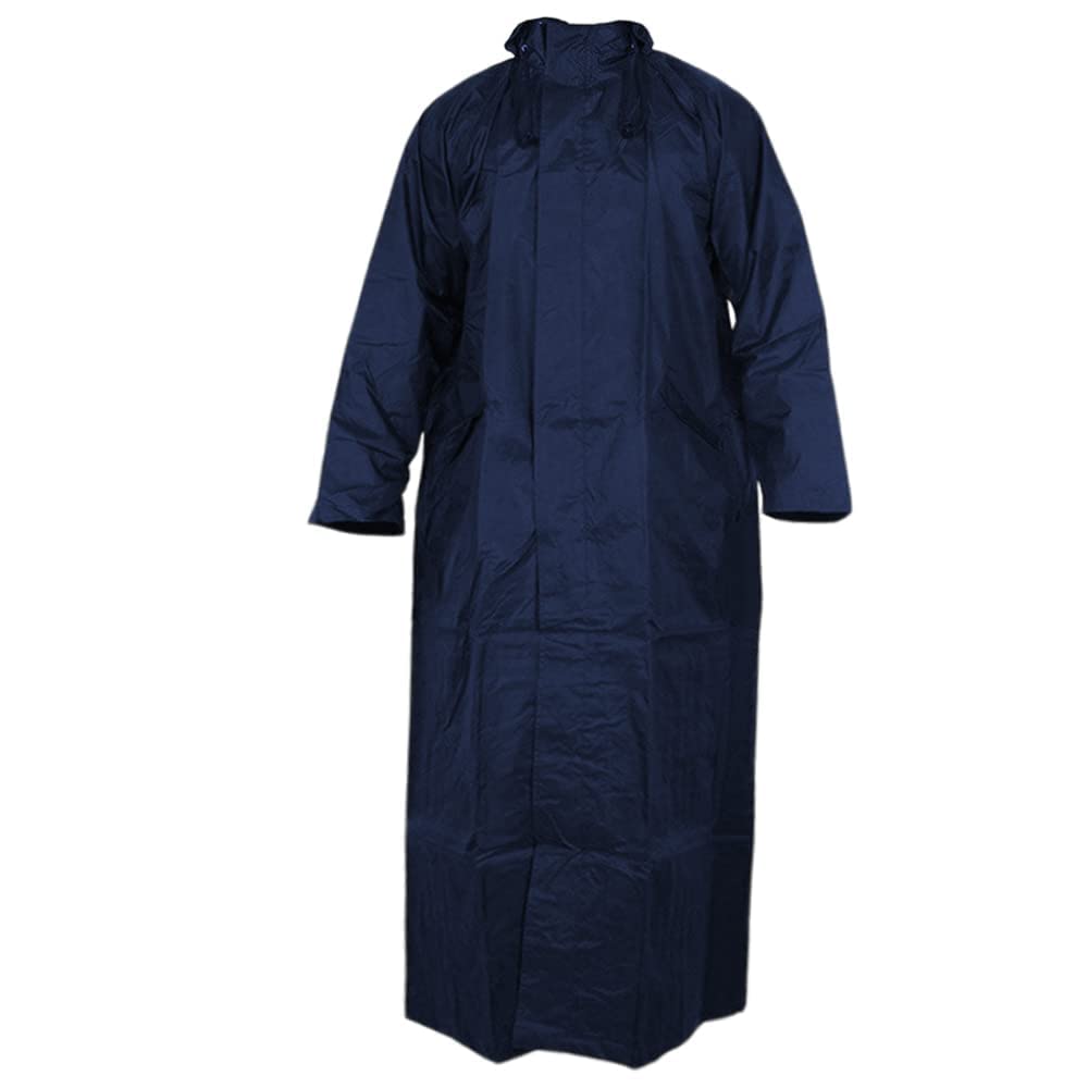 Accustyle Rain Coat for Men Waterproof Long Overcoat With Adjustable Hood Double Layer Bike Rain Jacket With Storage Bag For Men