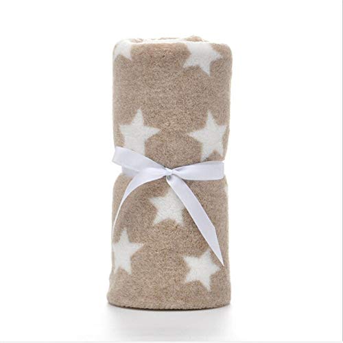 AWEJOY New Born All Season Ultra Soft Baby Blanket for Babies | Baby Wrapper Cum Baby Bedding Set (Brown Star)