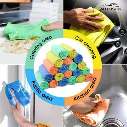 AUTOSITE Microfiber Vehicle Washing Cloth  (Pack Of 2, 300 GSM)