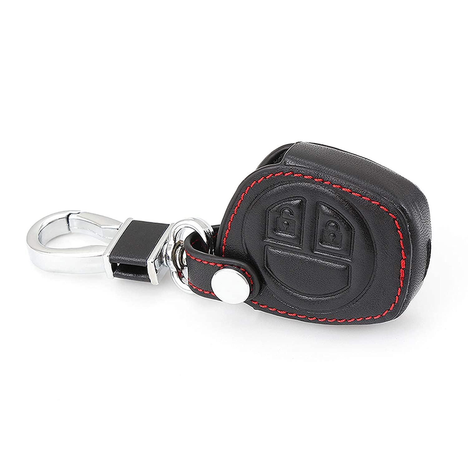 Keycase Car Key Cover (Black & Red) for Maruti Suzuki Swift/Baleno/WagonR/Celerio/Swift Dzire/Breza/Ciaz/Scross Key Cover