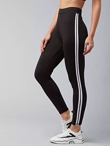 Accustyle Women's Regular Striped Sports Fitness Yoga Gym Wear Track Pant