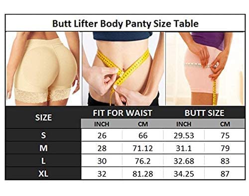 DALUCI Women's Polyester Panties Butt Lifter Body Panty Sexy Woman Fake as Shapewear Underwear (S,L,XL)
