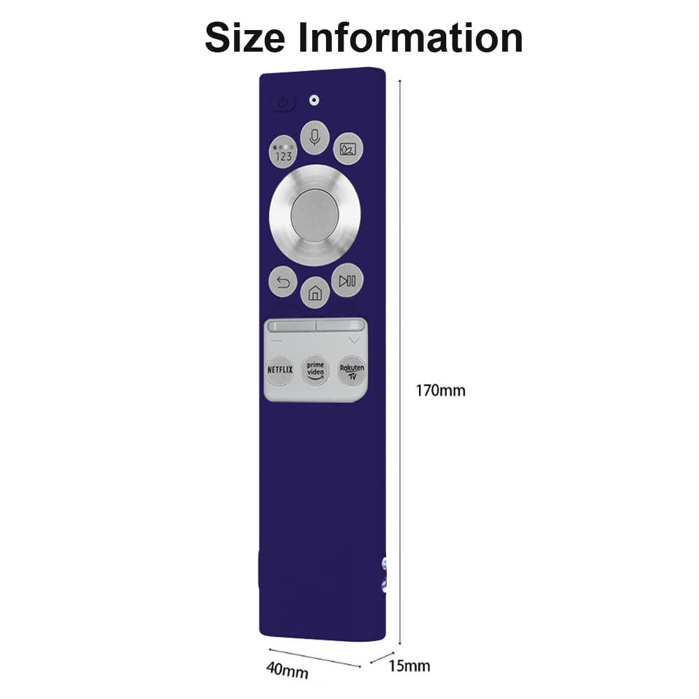 ETUZI Silicone Protective Case for Samsung BN59-01311 QLED TV Smartone Remote Cover with Charging and Solar Panel Cut and Remote Loop