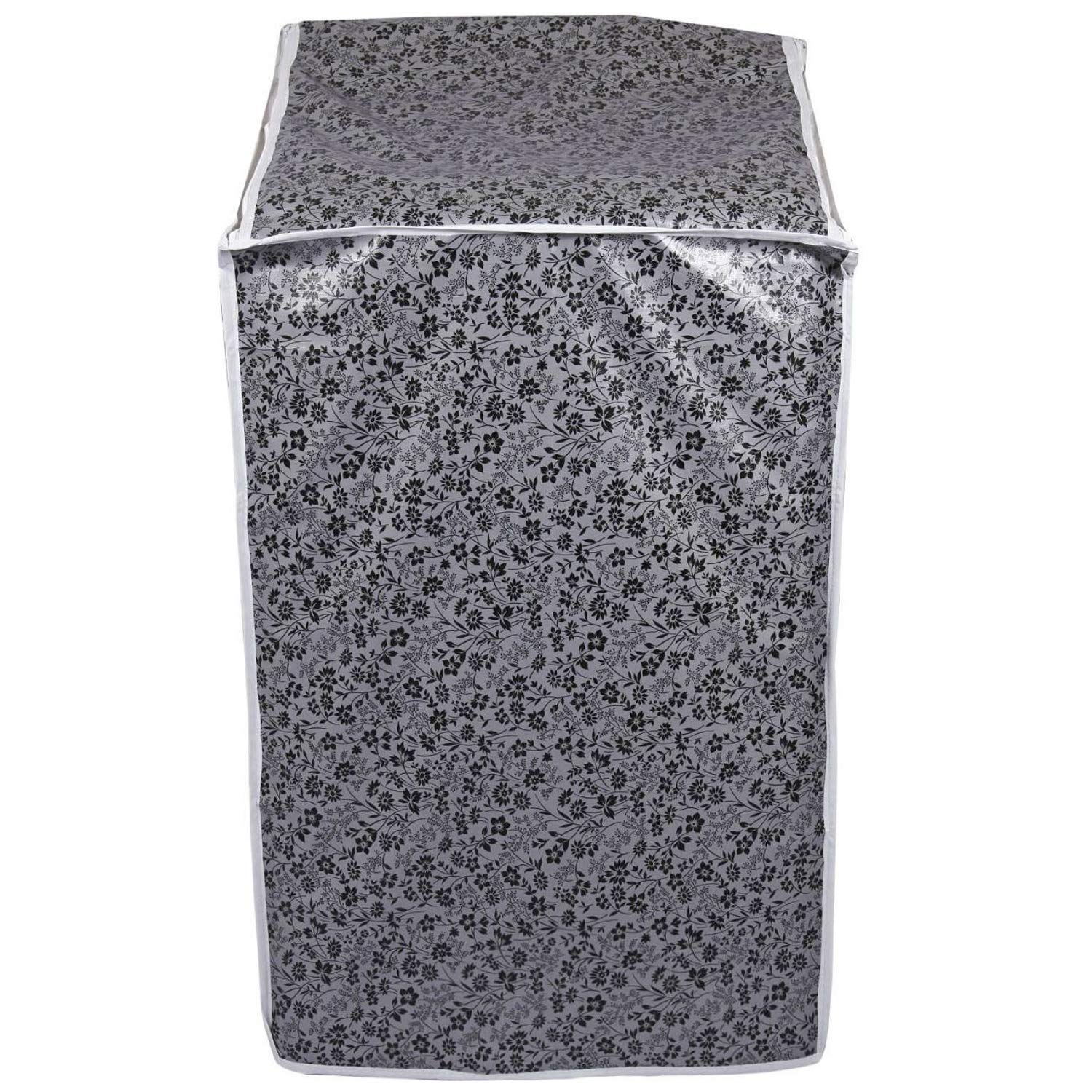 ETUZI Top Load Washing Machine Cover Suitable for LG 6 kg | 6.2 Kg | 6.5 Kg | 7 Kg Washing Machine (Black & Grey, 56cms X 56cms X 85cms)