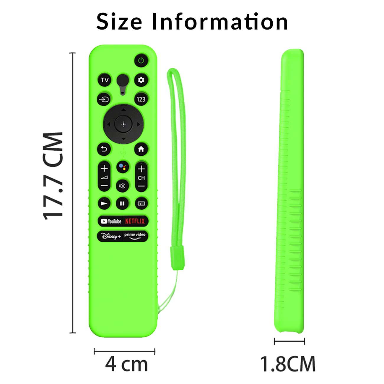 ETUZI Silicone Remote Cover for Sony Smart TV 2022 Series Voice Remote RMF-TX 800U RMF-TX 900U Remote Cover BRAVIA TV Remote Case with Lanyard