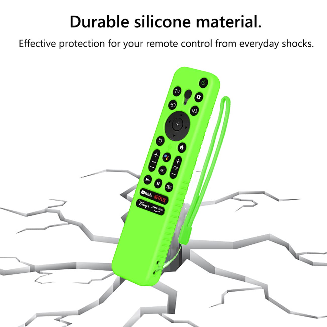 ETUZI Silicone Remote Cover for Sony Smart TV 2022 Series Voice Remote RMF-TX 800U RMF-TX 900U Remote Cover BRAVIA TV Remote Case with Lanyard