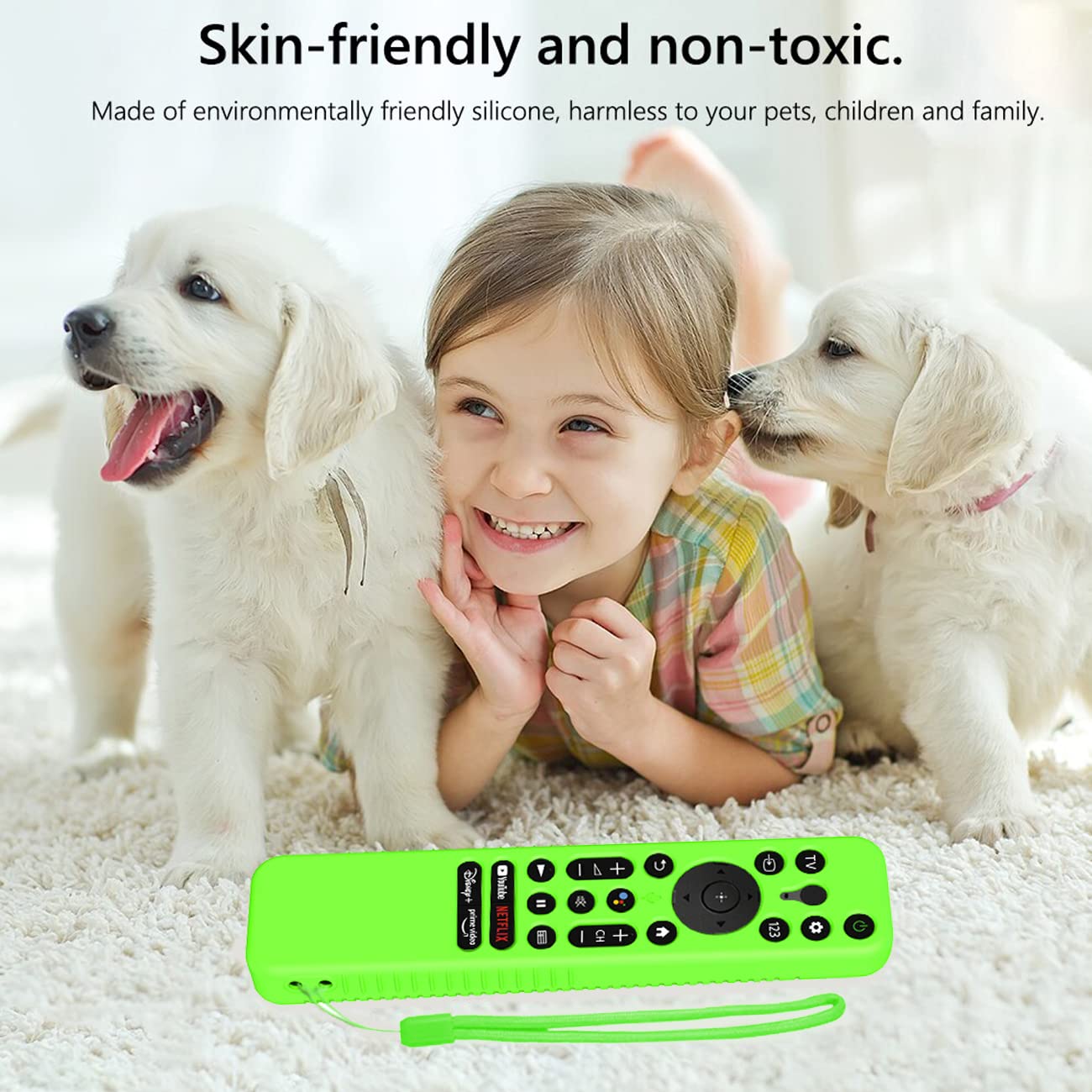 ETUZI Silicone Remote Cover for Sony Smart TV 2022 Series Voice Remote RMF-TX 800U RMF-TX 900U Remote Cover BRAVIA TV Remote Case with Lanyard