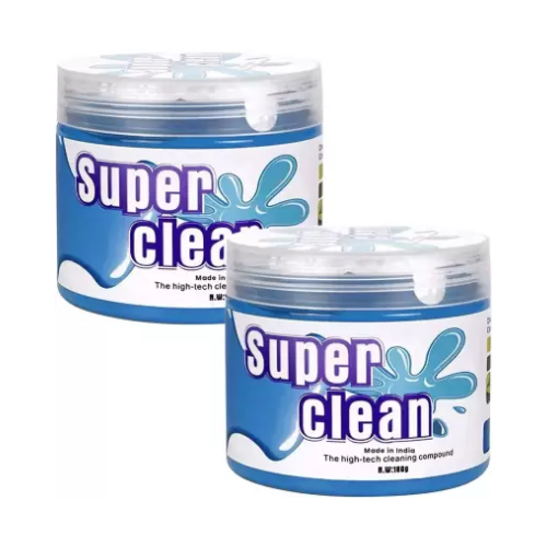 AUTOFRILL High-Tech Cleaning Compound Gel for Car Interior Dust Cleaner for Keyboard Computer Laptop Home & Office Window Grill Electronics Cleaning Gel (Blue - 160 gm) (Pack of 2)