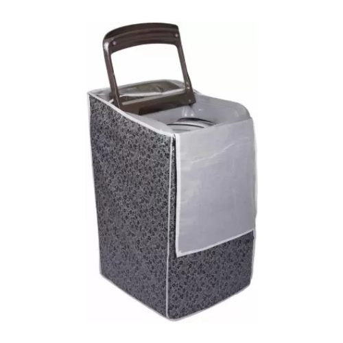 DALUCI Top Load Washing Machine Cover Suitable for Samsung Back Panel 6.2 Kg | 6.5 Kg | 7.0 Kg | 7.5 Kg ONLY (Black & Grey, 55Cms x 55Cms x 92Cms)