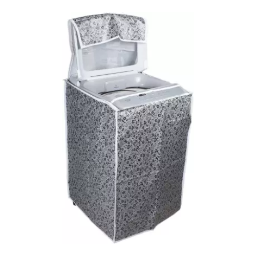 ETUZI Top Load Washing Machine Cover Suitable for LG 6 kg | 6.2 Kg | 6.5 Kg | 7 Kg Washing Machine (Black & Grey, 56cms X 56cms X 85cms)