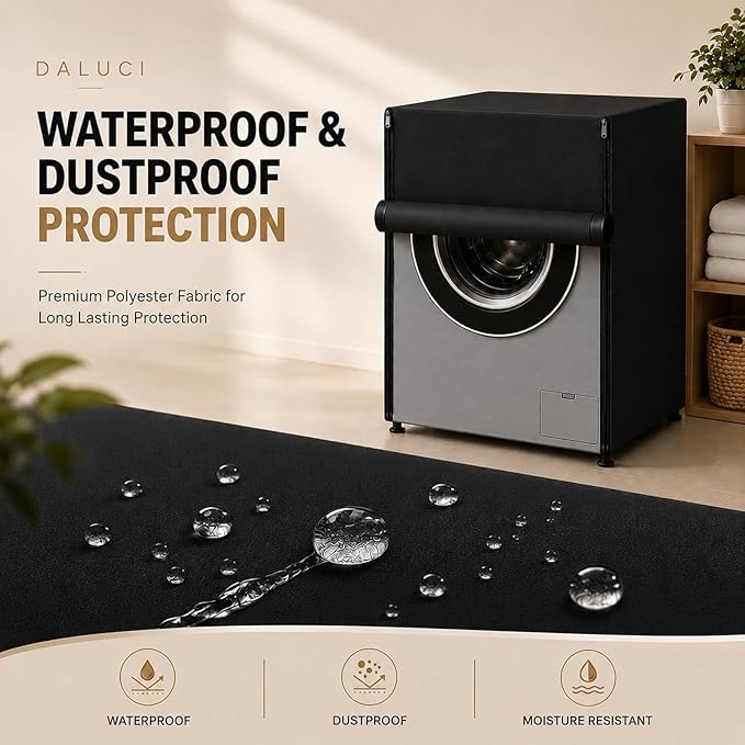 Washing Machine Cover Front Load for 6 Kg, 6.5 Kg, 7 Kg & 7.5 Kg Fully Automatic Machines.