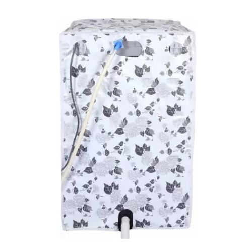 DALUCI Top Load Washing Machine Cover Suitable for Samsung Back Panel 6.5 Kg | 7.0 Kg | 7.5 Kg ONLY (Half White & Grey, 55Cms x 55Cms x 92Cms)