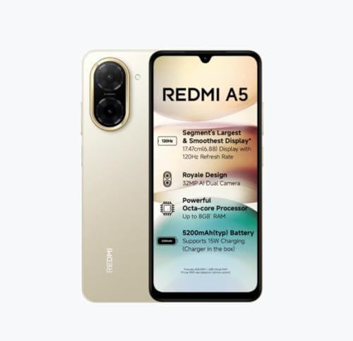 Redmi A5 4G Gold 3GB RAM 64GB Storage