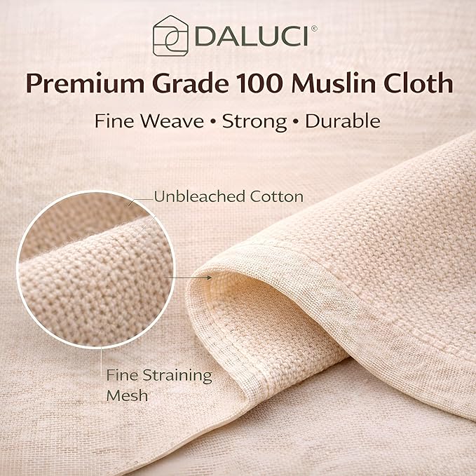 Cheese Cloth Grade 100 20x20 Inch Muslin Cloth 6 PCS.