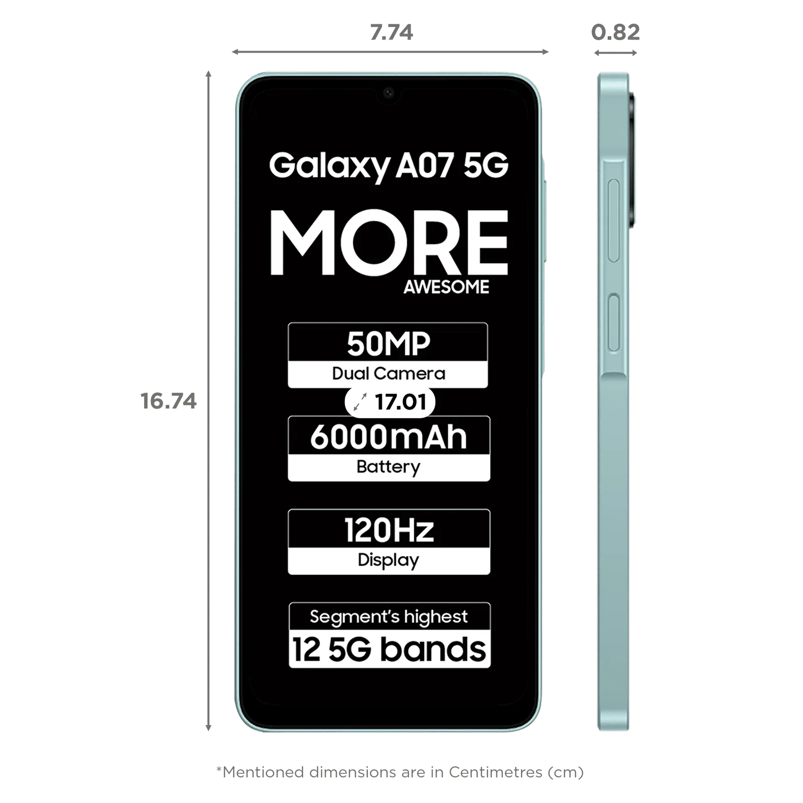 Samsung Galaxy A07 5G Light Green 4GB RAM, 128GB ROM