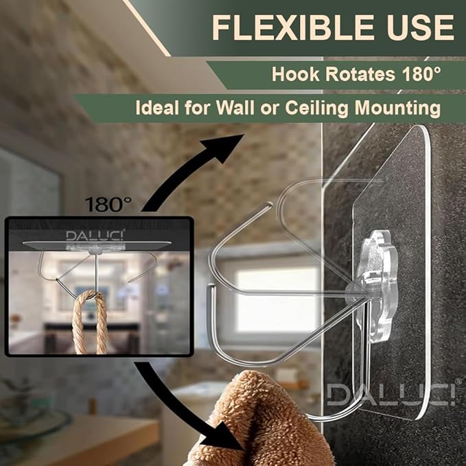 Self Adhesive Wall Hooks,Heavy Duty 10 KG Wall Hooks for Hanging.