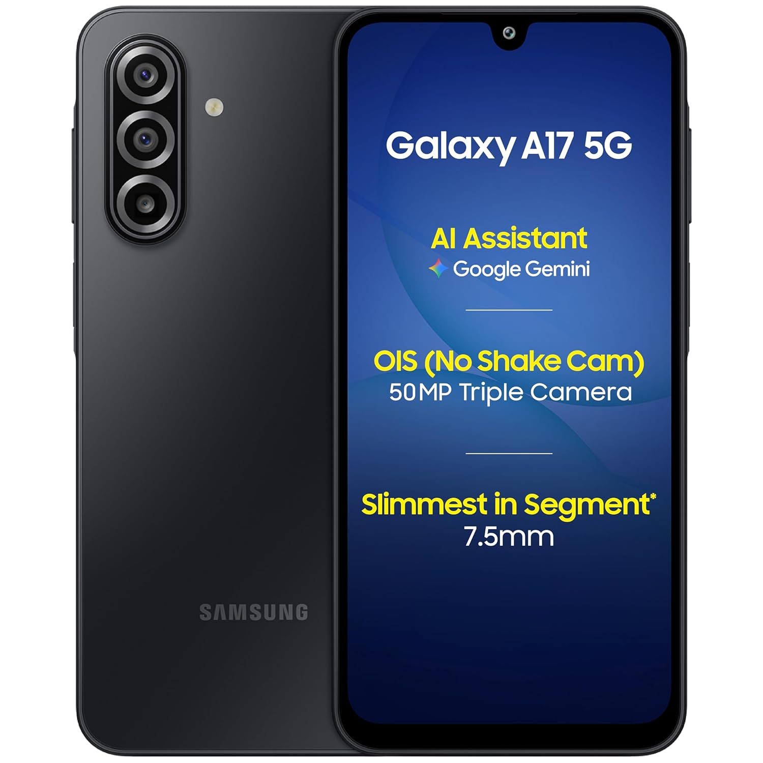Samsung Galaxy A17 5G Black, 6GB RAM, 128GB Storage