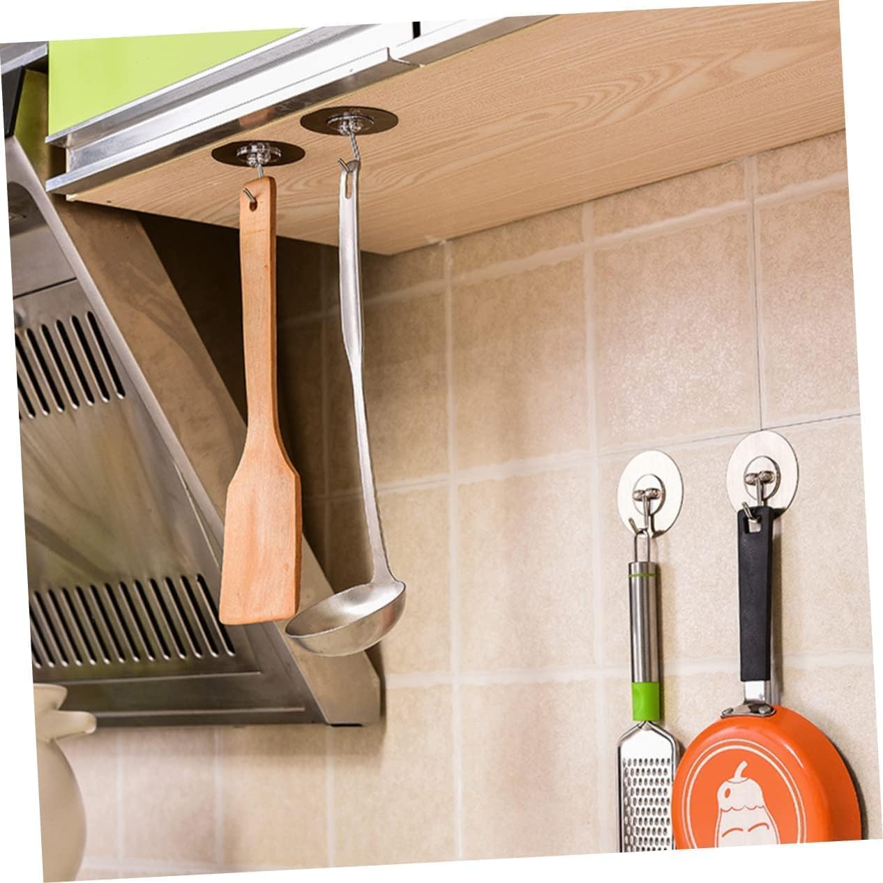 Big Size Self Adhesive Hooks Wall Hooks for Hanging – Heavy Duty Wall Hanger Hook for Bathroom, Kitchen, Home & Office, Towels & Utensils – Hooks for Wall Heavy Items (Golden-Round)