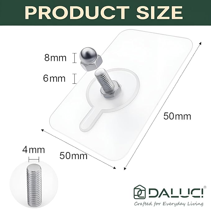 Screw Hooks for Hanging | Heavy Duty Adhesive Wall Hooks for Wall Heavy Items.