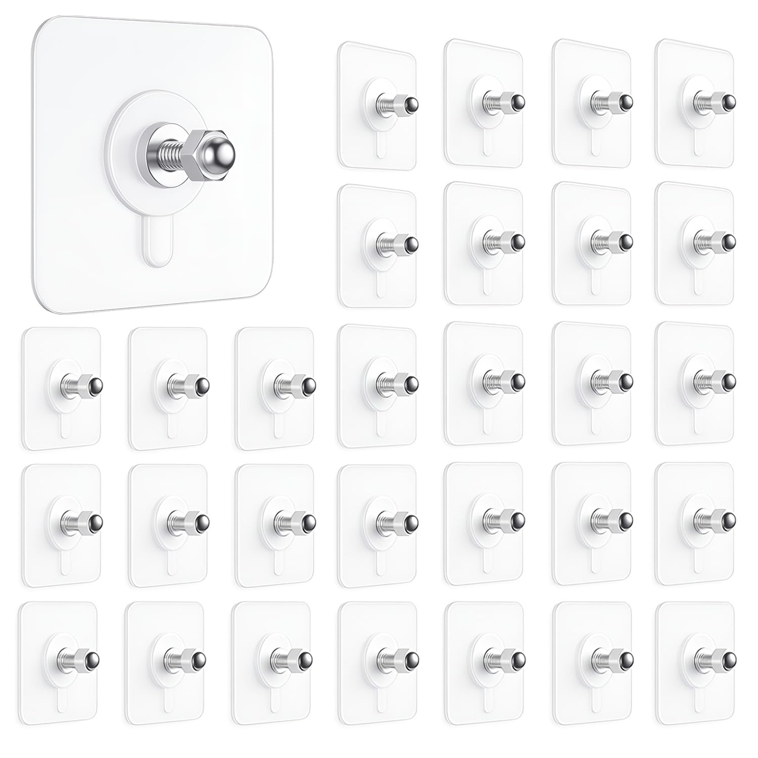 Self Adhesive Screw Hooks for Hanging | Heavy Duty Adhesive Wall Hooks for Wall Heavy Items | Sticker Screw Wall Hook Without Drilling, Nail Free Wall Hooks for Clothes Towels & Home